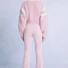 Αδιάβροχη φόρμα σκι με ζώνη σε χρώμα Powder Pink