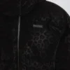 Αδιάβροχο κοντό oversized μπουφάν σκι σε μαύρο λεοπάρ
