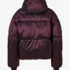 Αδιάβροχο κοντό oversized μπουφάν σκι σε μπορντό χρώμα