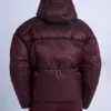 Αδιάβροχο κοντό oversized μπουφάν σκι σε μπορντό χρώμα