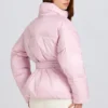 Αδιάβροχο μπουφάν σκι με ζώνη σε χρώμα Powder Pink Αδιάβροχο μπουφάν σκι με ζώνη σε χρώμα Powder Pink