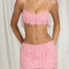 Aerin Fringed Bralette σε ροζ χρώμα Candyfloss Aerin Fringed Bralette σε ροζ χρώμα Candyfloss