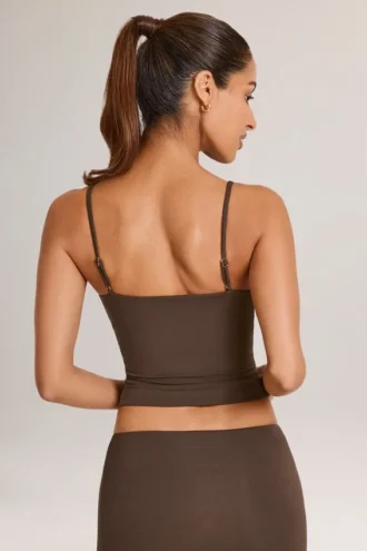Ailany Modal Scoop-Neck Tank Top σε χρώμα σοκολάτας