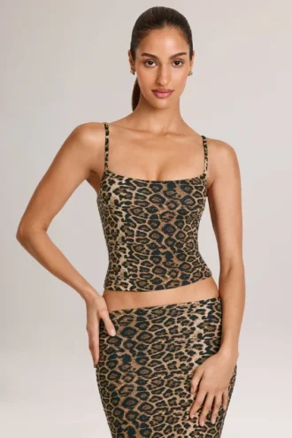 Ailany Modal Scoop-Neck Tank Top σε λεοπάρ μοτίβο