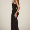 Aisra Σατέν Peekaboo Bandeau Draped Φόρεμα σε Μαύρο Aisra Σατέν Peekaboo Bandeau Draped Φόρεμα σε Μαύρο
