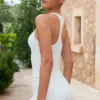 Αμάνικο μπλουζάκι Soft Active με ρακερ πλάτη σε κρεμ χρώμα Αμάνικο μπλουζάκι Soft Active με ρακερ πλάτη σε κρεμ χρώμα