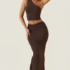 Andi Modal One-Shoulder Μπλούζα σε χρώμα σοκολάτας Andi Modal One-Shoulder Μπλούζα σε χρώμα σοκολάτας