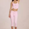 Anessa Mid-Rise Capri Jeans σε ροζ χρώμα Anessa Mid-Rise Capri Jeans σε ροζ χρώμα