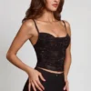 Armelia Μπλούζα με διακοσμημένο λαιμόκοψη Peekaboo σε μαύρο