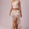 Ασύμμετρη μακριά φούστα Romy με σούρες και floral μοτίβο Primrose Ασύμμετρη μακριά φούστα Romy με σούρες και floral μοτίβο Primrose