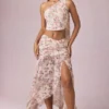 Ασύμμετρη μακριά φούστα Romy με σούρες και floral μοτίβο Primrose Ασύμμετρη μακριά φούστα Romy με σούρες και floral μοτίβο Primrose