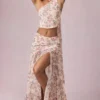 Ασύμμετρη μακριά φούστα Romy με σούρες και floral μοτίβο Primrose Ασύμμετρη μακριά φούστα Romy με σούρες και floral μοτίβο Primrose
