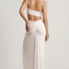 Asymmetric Μάξι Φορέμα από Imara Textured Jersey σε λευκό