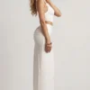 Asymmetric Μάξι Φορέμα από Imara Textured Jersey σε λευκό
