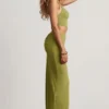 Asymmetric Μάξι Φορέμα Imara Textured Jersey σε χρώμα Olive Green Asymmetric Μάξι Φορέμα Imara Textured Jersey σε χρώμα Olive Green