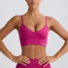 Αθλητικό σουτιέν Define Luxe με V-neck σε χρώμα Berry