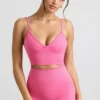 Αθλητικό σουτιέν Define Luxe με V-neck σε έντονο ροζ Αθλητικό σουτιέν Define Luxe με V-neck σε έντονο ροζ