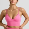 Αθλητικό σουτιέν Define Luxe με V-neck σε έντονο ροζ Αθλητικό σουτιέν Define Luxe με V-neck σε έντονο ροζ