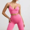 Αθλητικό σουτιέν Define Luxe με V-neck σε έντονο ροζ Αθλητικό σουτιέν Define Luxe με V-neck σε έντονο ροζ