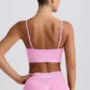 Αθλητικό σουτιέν Define Luxe με V-neck σε ροζ χρώμα