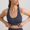 Αθλητικό σουτιέν FlexiRib με πλάτη Racerback σε χρώμα Indigo Slate Αθλητικό σουτιέν FlexiRib με πλάτη Racerback σε χρώμα Indigo Slate