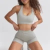 Αθλητικό σουτιέν FlexiRib Racerback σε γκρι χρώμα Αθλητικό σουτιέν FlexiRib Racerback σε γκρι χρώμα