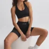 Αθλητικό σουτιέν FlexiRib Racerback σε μαύρο