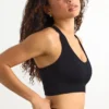 Αθλητικό σουτιέν FlexiRib Racerback σε μαύρο