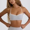 Αθλητικό σουτιέν Soft Active με λαιμόκοψη σε σχήμα καρδιάς σε γκρι χρώμα