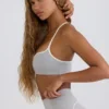 Αθλητικό σουτιέν Soft Active με λαιμόκοψη σε σχήμα καρδιάς σε γκρι χρώμα