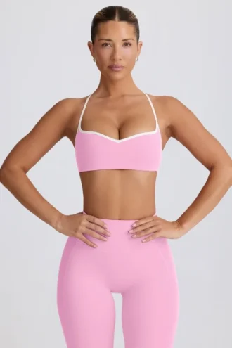 Αθλητικό σουτιέν Soft Active με λαιμόκοψη σε σχήμα καρδιάς σε ροζ χρώμα