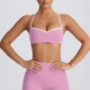 Αθλητικό σουτιέν Soft Active με λαιμόκοψη σε στυλ «sweetheart» σε χρώμα σκόνης ροζ