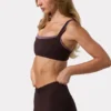 Αθλητικό σουτιέν Soft Active με λεπτομέρειες ραφών σε χρώμα Espresso