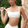 Αθλητικό σουτιέν Soft Active με λεπτομέρειες ραφών σε κρεμ χρώμα