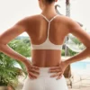 Αθλητικό σουτιέν Soft Active με ρακερ πλάτη σε κρεμ χρώμα
