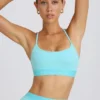 Αθλητικό σουτιέν Soft Active με σταυρωτή πλάτη σε χρώμα Aqua