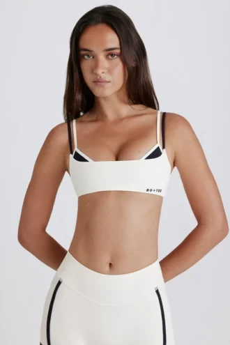 Αθλητικό σουτιέν Soft Active με στριφωτή πλάτη σε χρώμα ιβουάρ