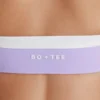 Αθλητικό σουτιέν Soft Active με στριφωτό μπροστινό μέρος και λαιμόκοψη τύπου halterneck σε λιλά χρώμα