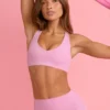 Αθλητικό σουτιέν Soft Active με V-Neck σε χρώμα Dusty Pink