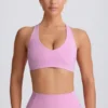 Αθλητικό σουτιέν Soft Active με V-Neck σε χρώμα Dusty Pink