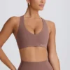 Αθλητικό σουτιέν Soft Active με V-neck σε χρώμα Mocha