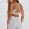 Αθλητικό σουτιέν Soft Active με V-neck σε γκρι