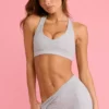 Αθλητικό σουτιέν Soft Active με V-neck σε γκρι