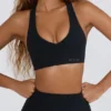 Αθλητικό σουτιέν Soft Active με V-neck σε μαύρο χρώμα