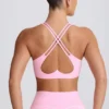Αθλητικό σουτιέν Soft Active με V-neck σε ροζ χρώμα Αθλητικό σουτιέν Soft Active με V-neck σε ροζ χρώμα