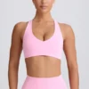 Αθλητικό σουτιέν Soft Active με V-neck σε ροζ χρώμα Αθλητικό σουτιέν Soft Active με V-neck σε ροζ χρώμα