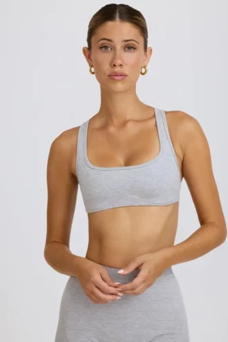Αθλητικό σουτιέν Soft Active σε γκρι μελανζέ