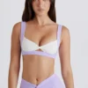 Αθλητικό σουτιέν Soft Active Twist-Front σε λιλά