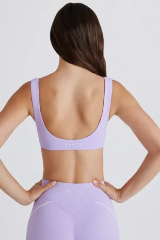 Αθλητικό σουτιέν Soft Active Twist-Front σε λιλά