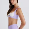 Αθλητικό σουτιέν Soft Active Twist-Front σε λιλά
